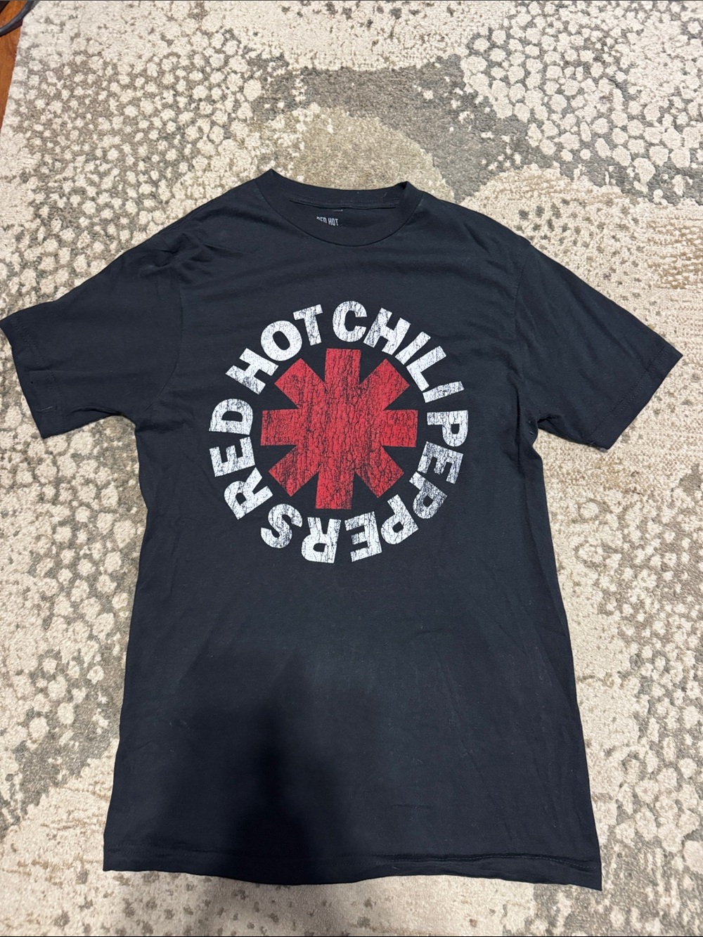 Red Hot Chili Peppers Black Graphic Tee - Band Logo Short Sleeve size S